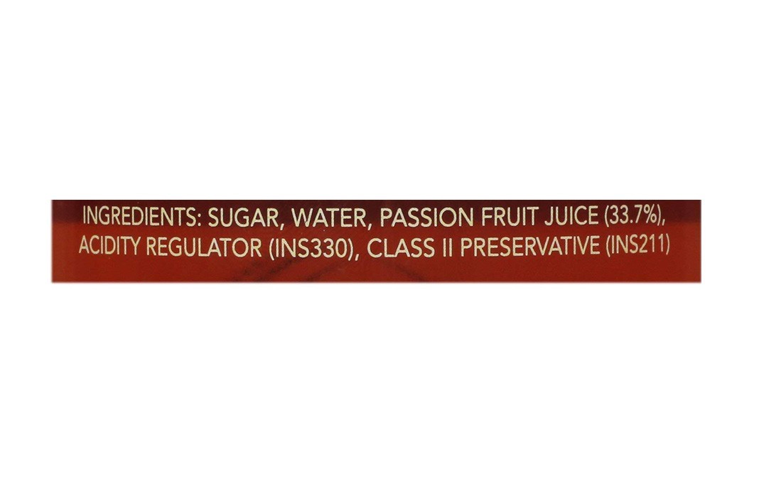 Marim Bula Passion Fruit Flavoured Syrup   Bottle  1 litre
